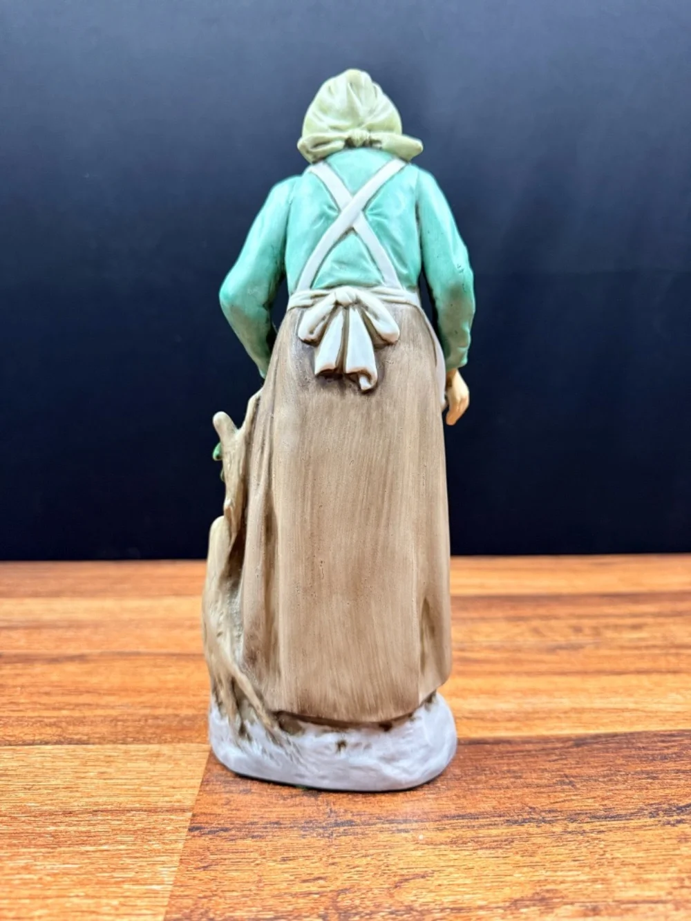 HOMCO Woman Collecting Eggs with Chicken Figurine #1434